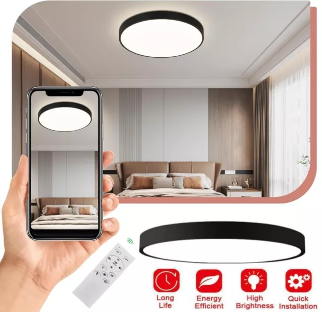 Lampada da soffitto LED 64 W bagno lampada bagno piatta camera da letto cucina corridoio con app