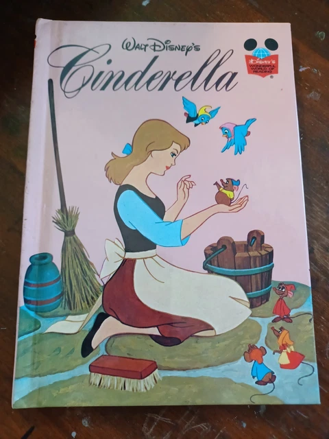 Walt Disney Cinderella Hardcover Book Vintage 1974