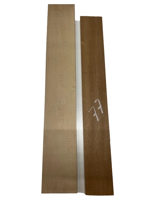 2 Pack, Hard maple+ African mahogany  Thin Stock Lumber Board"#77