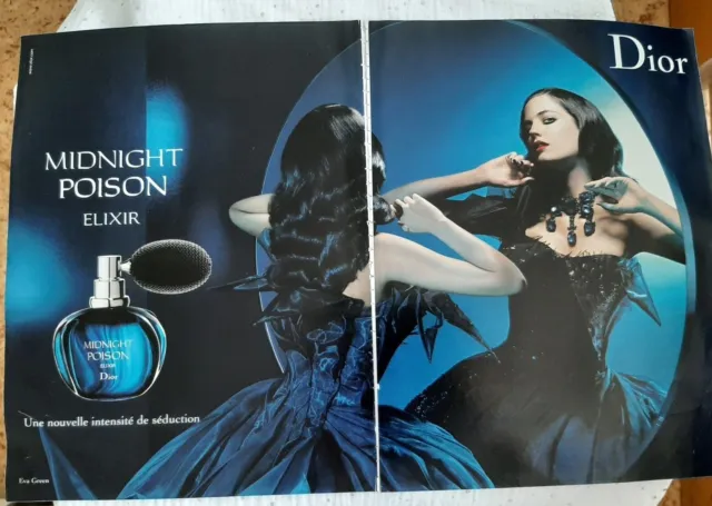 Publicité papier Parfum. Perfume Ad  C. Dior Midnight poison de 2008