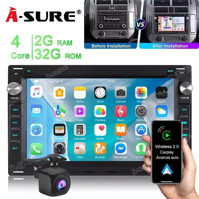 For VW Golf 4 MK4 Passat B5 Polo Android 14 Carplay Car Stereo GPS BT Radio +AHD