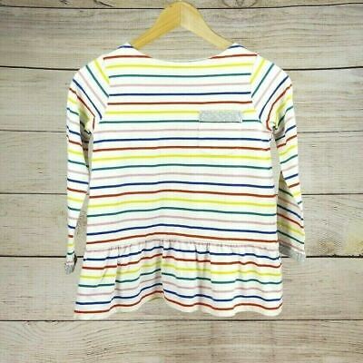 Mini Boden Girls Rainbow Striped Long Sleeve Sweatshirt Jersey Tunic Dress 8-9Y