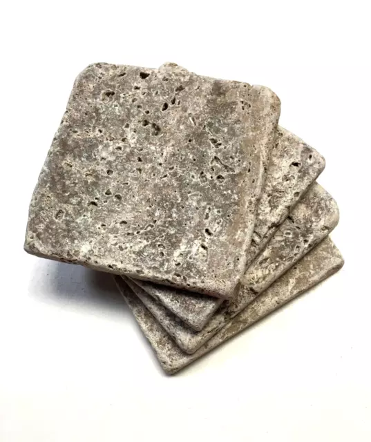 Noce 4x4 Tumbled Travertine Tile Backsplash Floor Wall (Sold per Piece) Bath