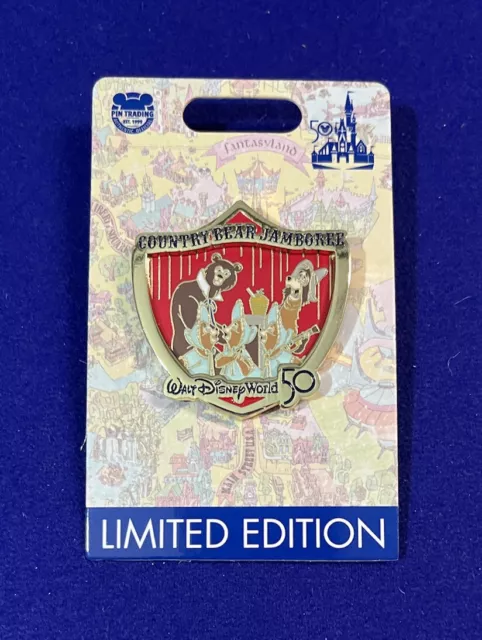 Walt Disney World 50th Anniversary Attraction Crest Pin - Country Bear Jamboree