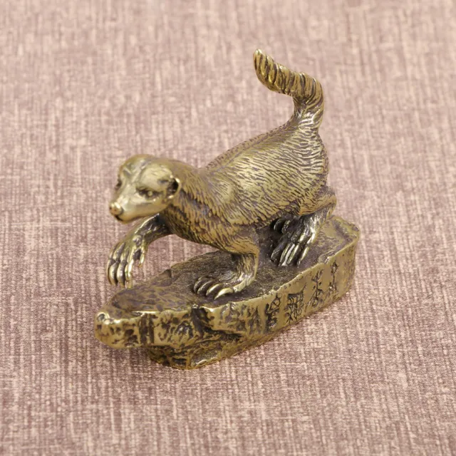 Solid brass Honey Badger statue statue house office decoration animal decoration