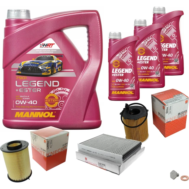 MAHLE Inspektionspaket 7 L MANNOL Legend+Ester 0W-40 für Ford Focus III Turnier