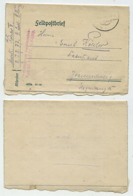 97605 - Feldpostbrief - 1.5.1917 nach Braunschweig