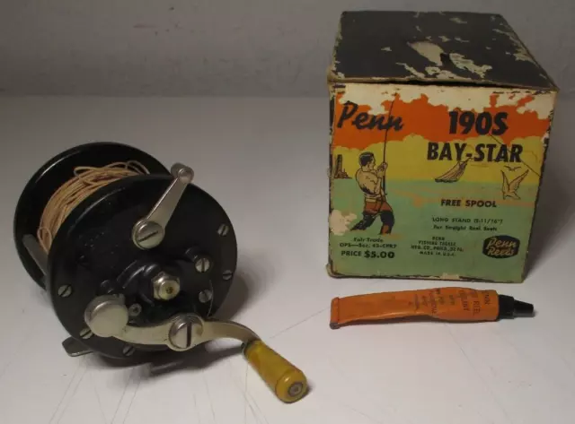 VINTAGE PENN REELS Fishing Reel # 190 & 190S BAY-STAR Box $49.99 - PicClick