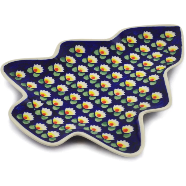 Polish Pottery Tray 9" Waterlily