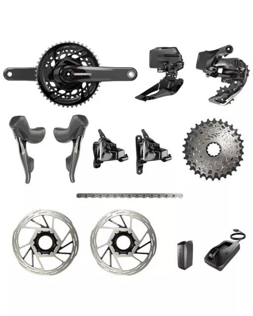 Sram Force E-Tap Axs 2x12v D2 170mm Disc Hrd 2023 Grupo Completo