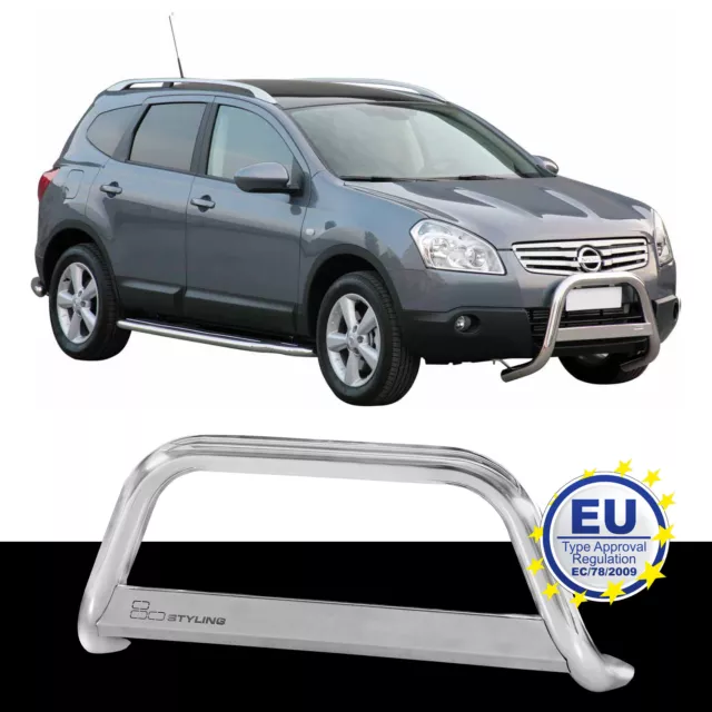 Frontbügel EDELSTAHL passend für NISSAN QASHQAI +2 ab 2008 Chrome