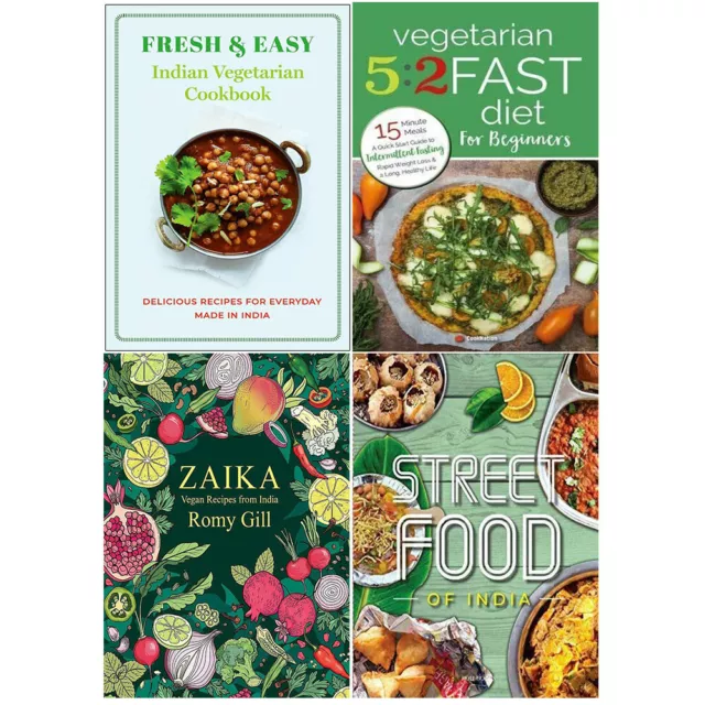 Zaika, Fresh & Easy, Indian Vegetarian & cookbook 4 Books Collection Set NEW