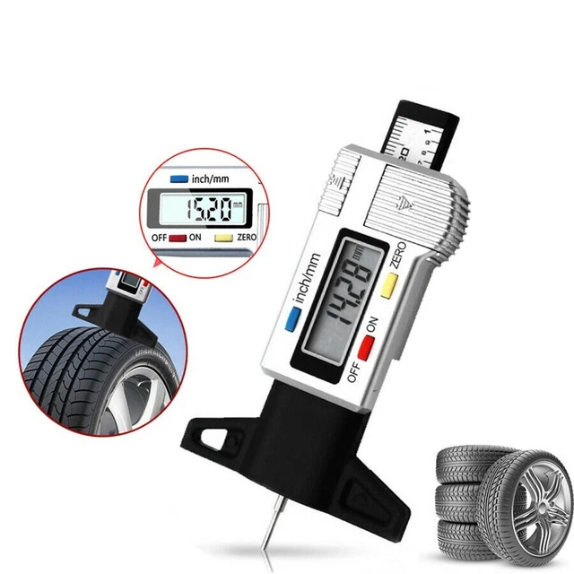 Numérique Pneu Jauge de Profondeur Voiture Moto Testeur Frein Chaussure Patin