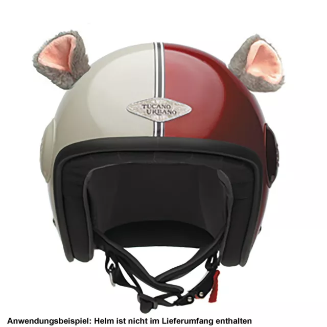 Helmohren Maus Helmaufkleber Ohren für Motorradhelm Skihelm Fahrradhelm