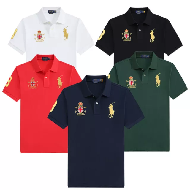 Nouveau Hommes Polo Ralph-Lauren T-shirt de loisir à manches Courtes Pour