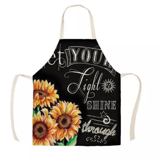 Chef Bib Breathable All Matched Women Flower Printed Cooking Apron Washable