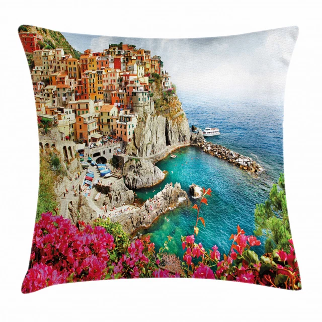 Italie Housse de Coussin Cinque Terre Coast Beach