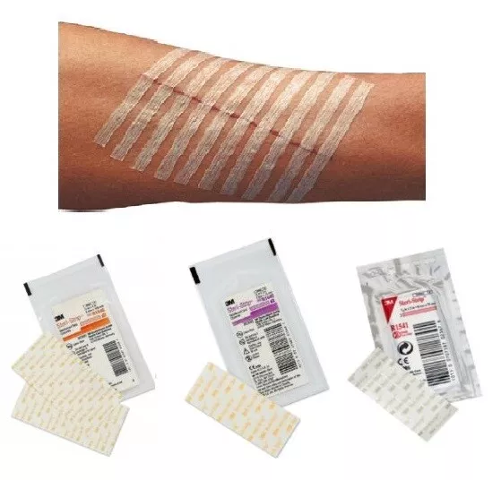 3M Steri-Strip Reinforced Skin Wound Closures Strips - All Sizes - Fast P&P