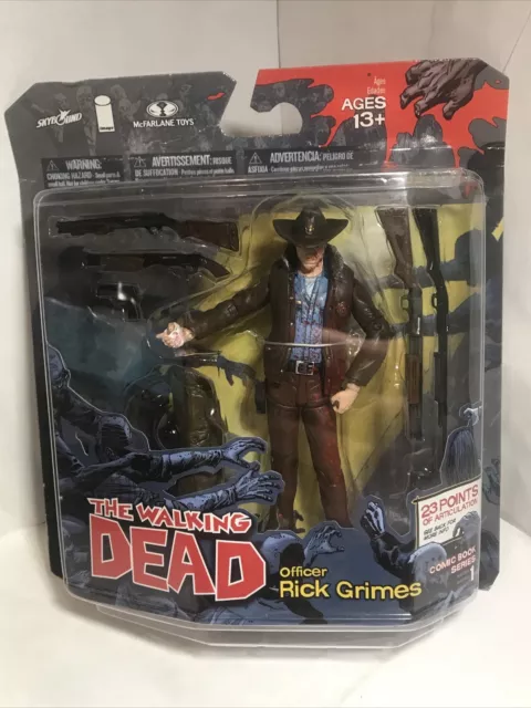 RICK GRIMES Figure McFarlane WALKING DEAD Comic Book Series 1 BLOODY VARIANT New