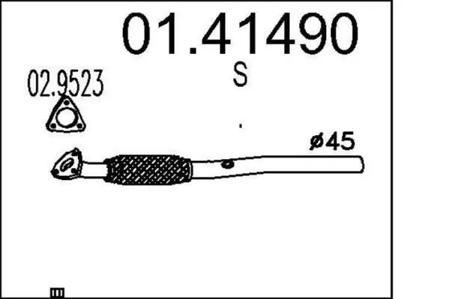 MTS 01.41490 Abgasrohr Auspuffrohr für OPEL Corsa C Schrägheck (X01) Vorne