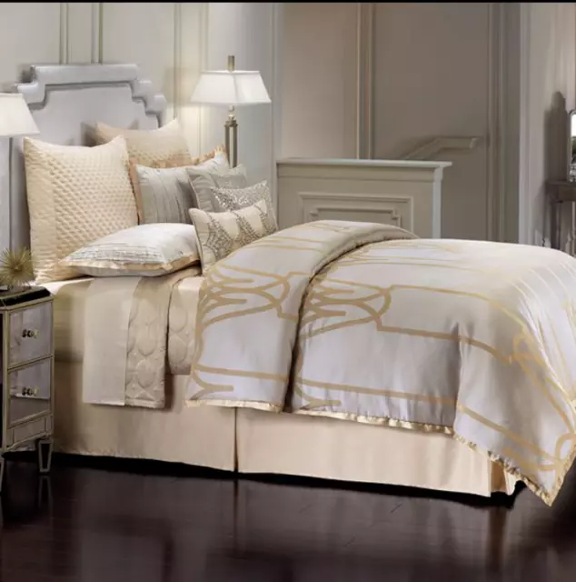 Jennifer Lopez CHATEAU Comforter +2 Shams ONLY sz KING Champagne *~PLEASE READ