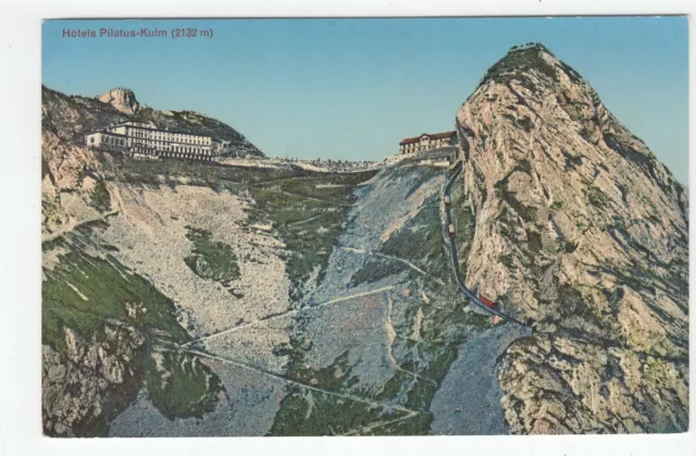 Switzerland old HOTEL PILATUS-KULM postcard with Hotel postmark, cracker item!