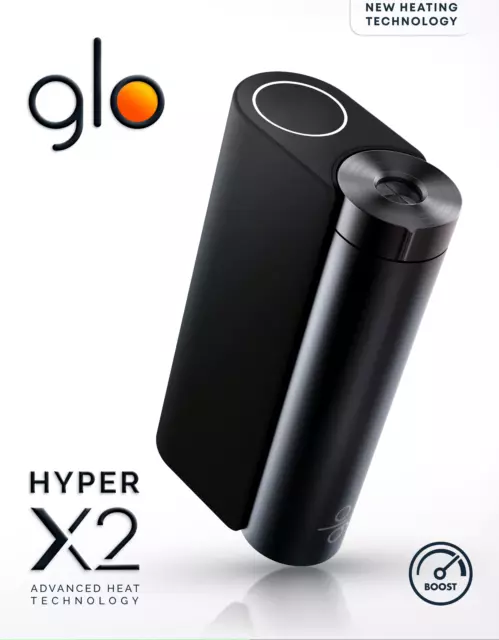 Glo Hyper X2 Air - Farbe: Black Schwarz - ultra-slim Tabakerhitzer - Neu & OVP
