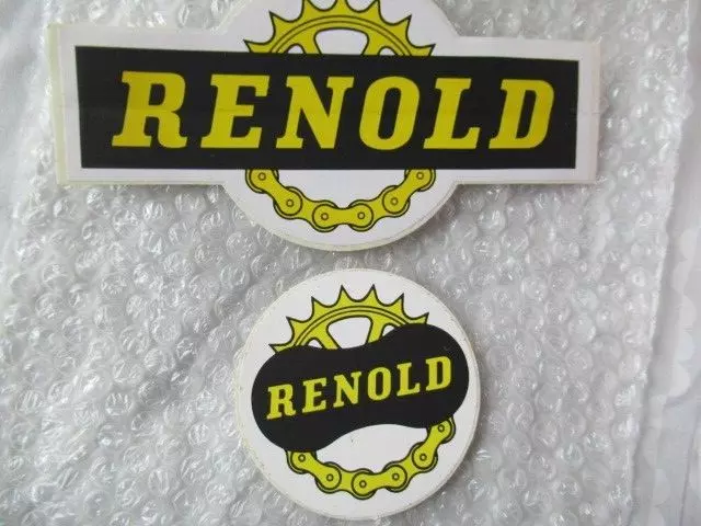 Pair of Renold vintage motorcycle racing stickers