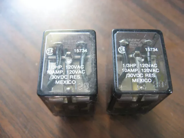 Lot of 2 Phillips ECG RLY2343 Cube Relays (8 Pin Square, 24 VDC Coil) 3