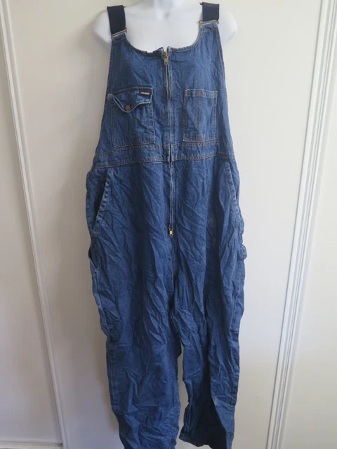 VINTAGE Denim Oversize Dungarees Overalls Jumpsuits Size 4XL UK 24/26