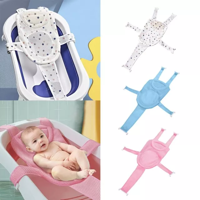 Foldable Baby Bath Net Mat Cross-shaped Shower Cradle Bed Seat