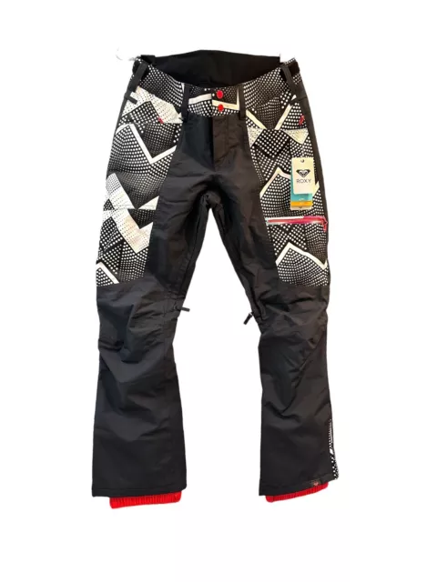 NWT Roxy Dryflight 15k Snowboard Ski Pants Snow Optic Dot Medium Skinny Fit