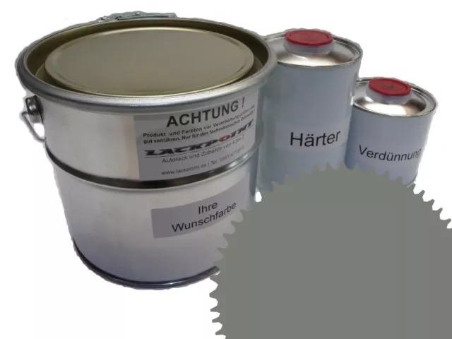 3 Litri Set 2K Vernice Del Pavimento Ral 7023 Vinyl-Epoxid-Lack Lackpoint Lucido