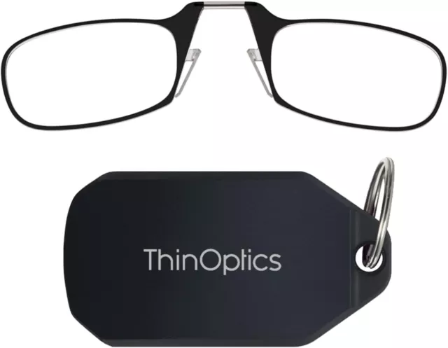 ThinOptics Keychain Case and Readers Rectangular Reading Glasses