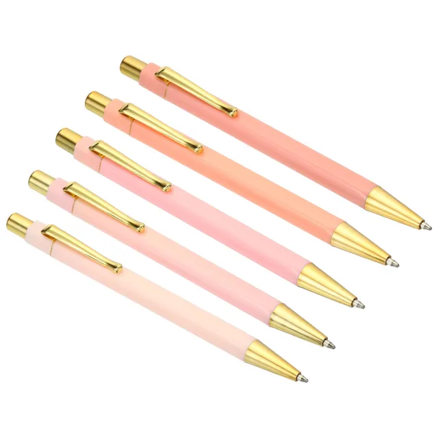 1Set 137mm Black Ink Medium Point 1mm Ball Pens, Pink Series