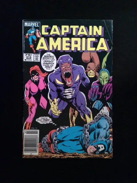 Captain America #315  MARVEL Comics 1986 FN/VF NEWSSTAND