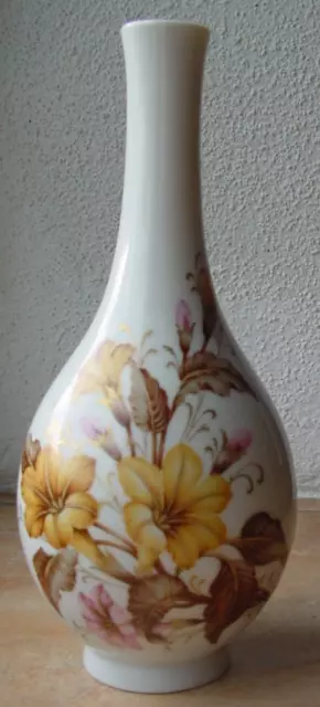 AK Kaiser Vase Arlette 56 weiss florales Dekor vintage