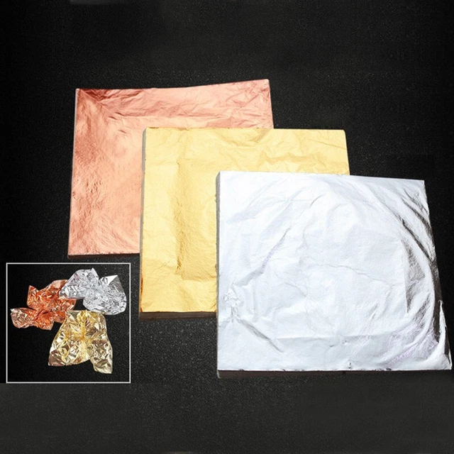 Paquete de papel de lámina de decoración lámina de papel hágalo usted mismo artesanía plata decoración brillo