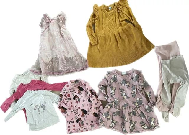 girls age 2-3 autumn Clothes bundle Tu, Moana, Next, With Gilet - 10 Items