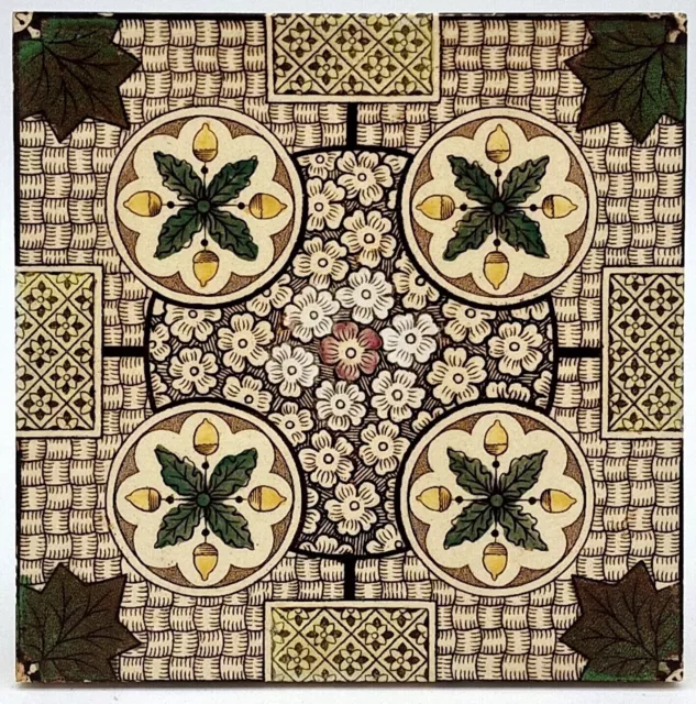 Antique Fireplace Tile Aesthetic Design Transfer Print & Tint Tile C1870 Ae1