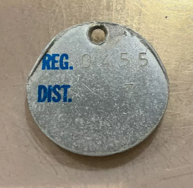 Vintage Australian Brass Dog Registration Tag 1973 2