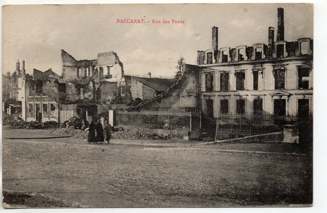 BACCARAT - Meurthe and Moselle - CPA 54 - war 1914/18 ruins rue des bridges