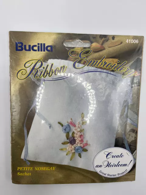 Bucilla Cinta Bordado Pequeño Nosegay Bolsa 41006 Nuevo en Paquete