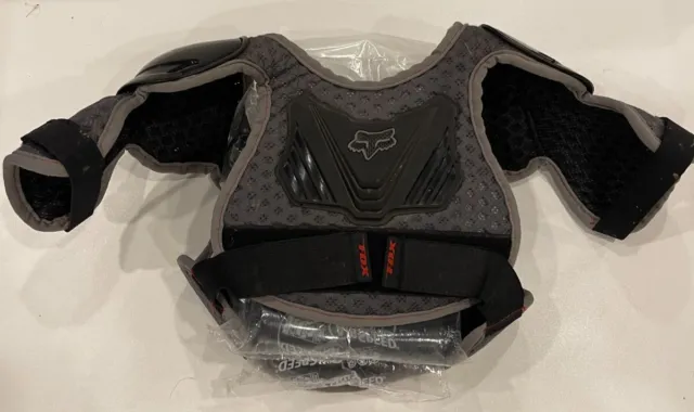 Fox Youth PW-1 Roost Deflector Chest Guard Motocross M/L Black