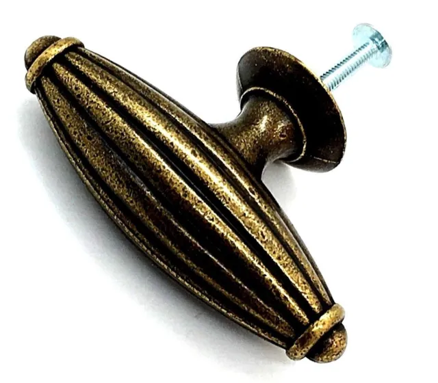 Boutons en T toscane 74 mm allemand antique bronze poignées laiton bouton porte tiroir (218) 2