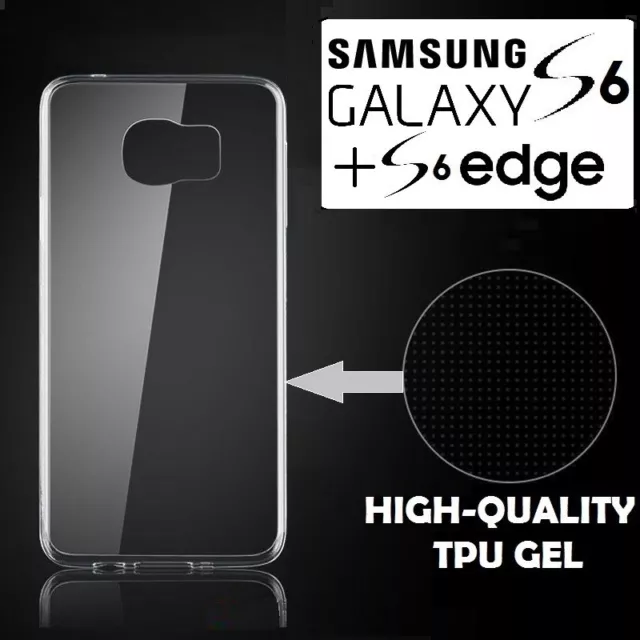 Gel Silicone Case TPU Cover For Samsung Galaxy S6 G9200 / EDGE / PLUS +Protector