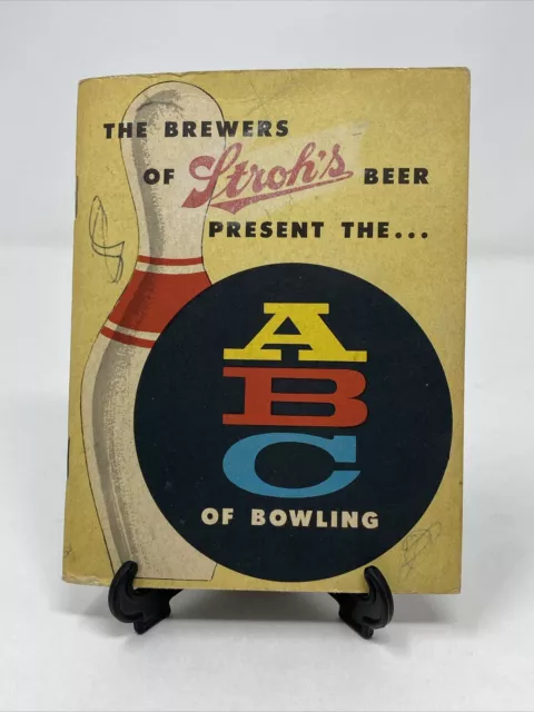 Vintage Stroh's Beer Brewing Advertising Booklet ABC Of Bowling 1956 Detroit