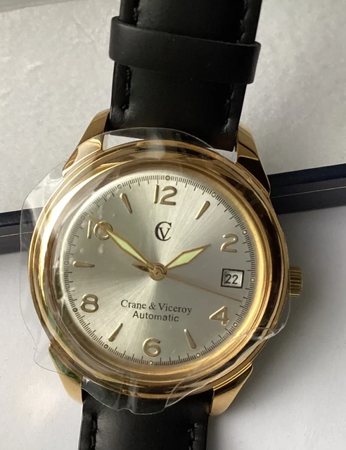 NEW VINTAGE CRANE And Viceroy Men automatic watch dial date Water