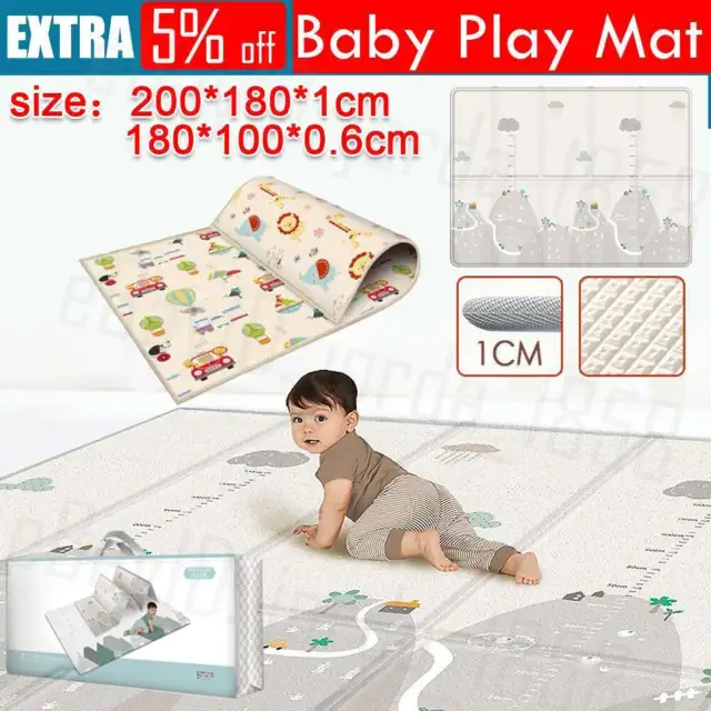 XPE Baby Play Mat Crawling Double Folding Pad Kids Waterproof Non-Slip Carpet