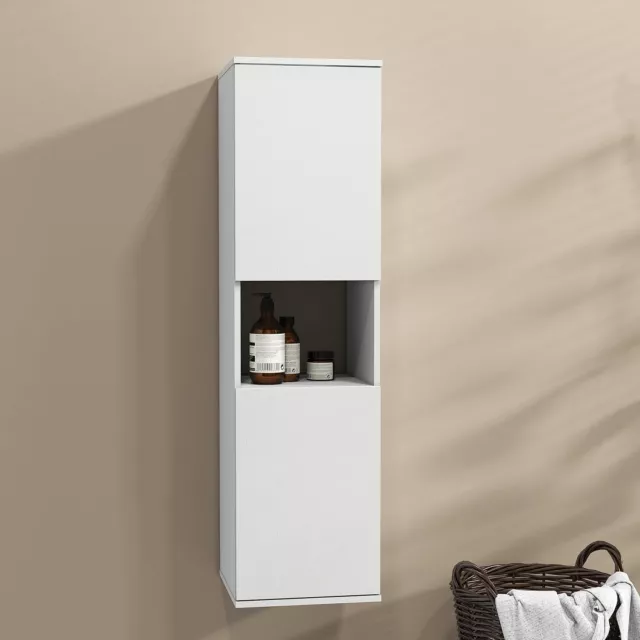 Slimline Bathroom Tallboy Free Standing Cabinet Tall Storage Cupboard